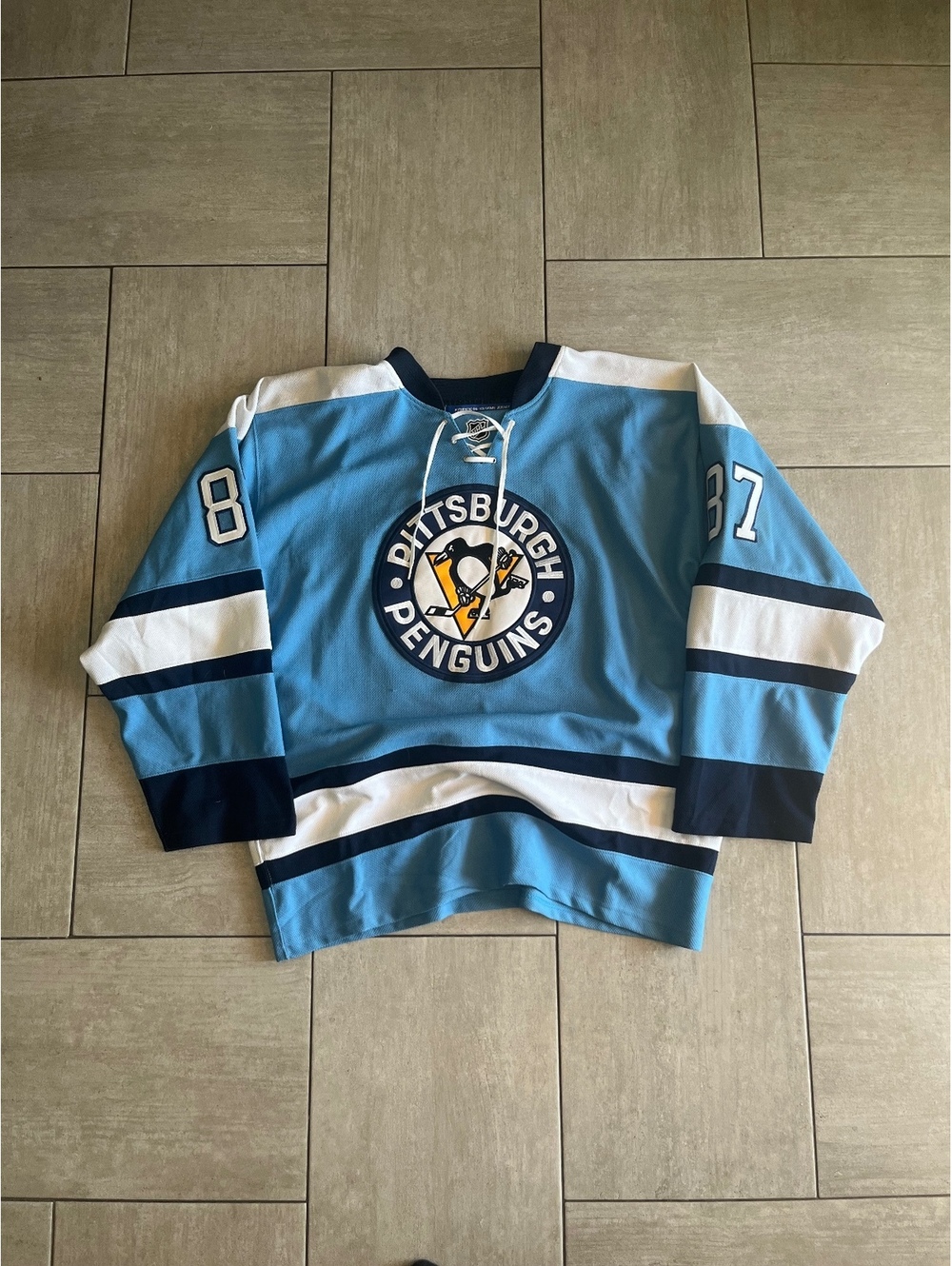 Vintage 2008 Pittsburgh Penguins Sidney Crosby #87 Winter Classic Jersey Blue